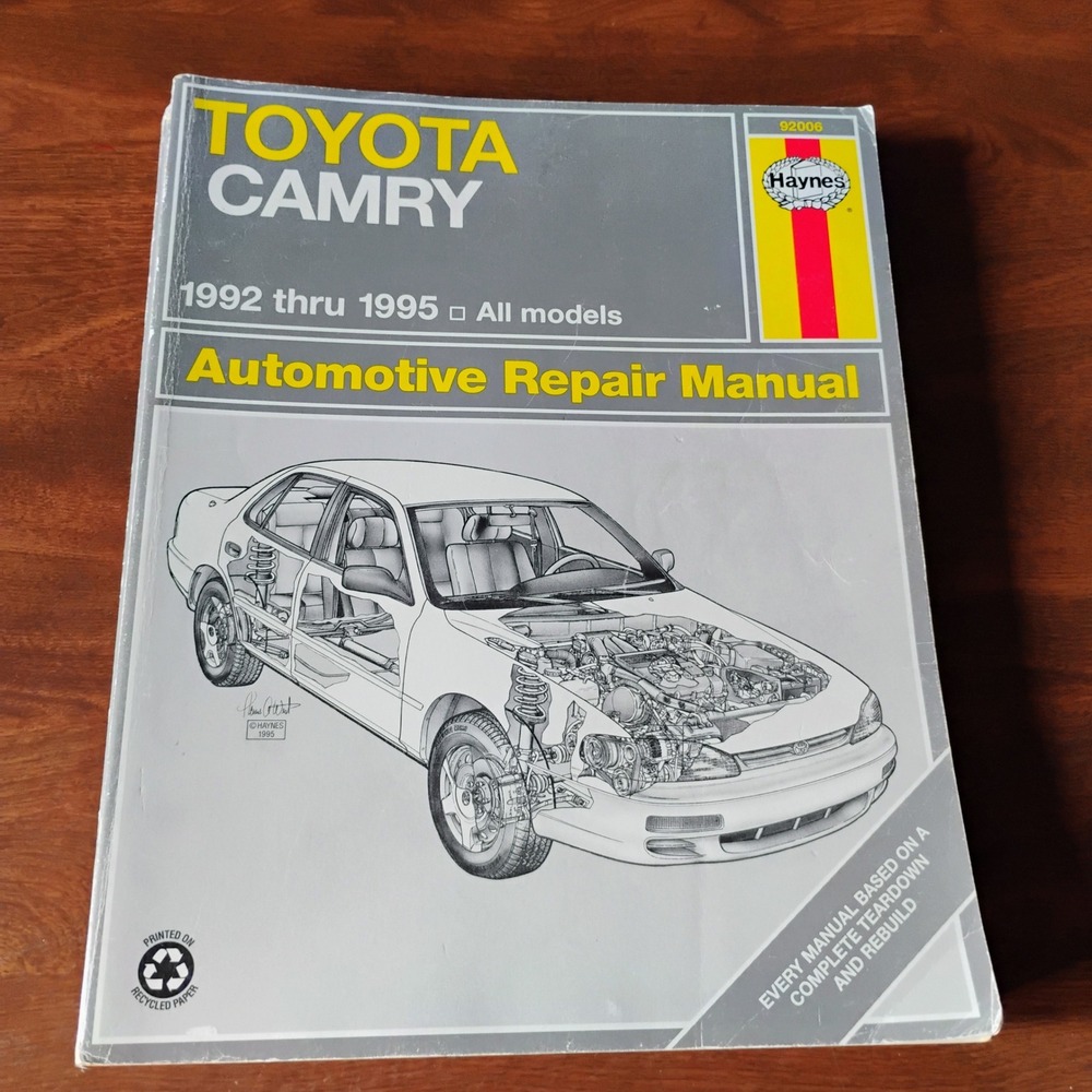 1992 1993 1994 1995 Toyota Camry Haynes Automotive Repair Manual All Models